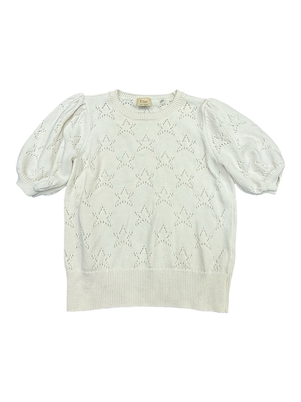 Elie Tahari Short Sleeve Sweater Shirt Size M